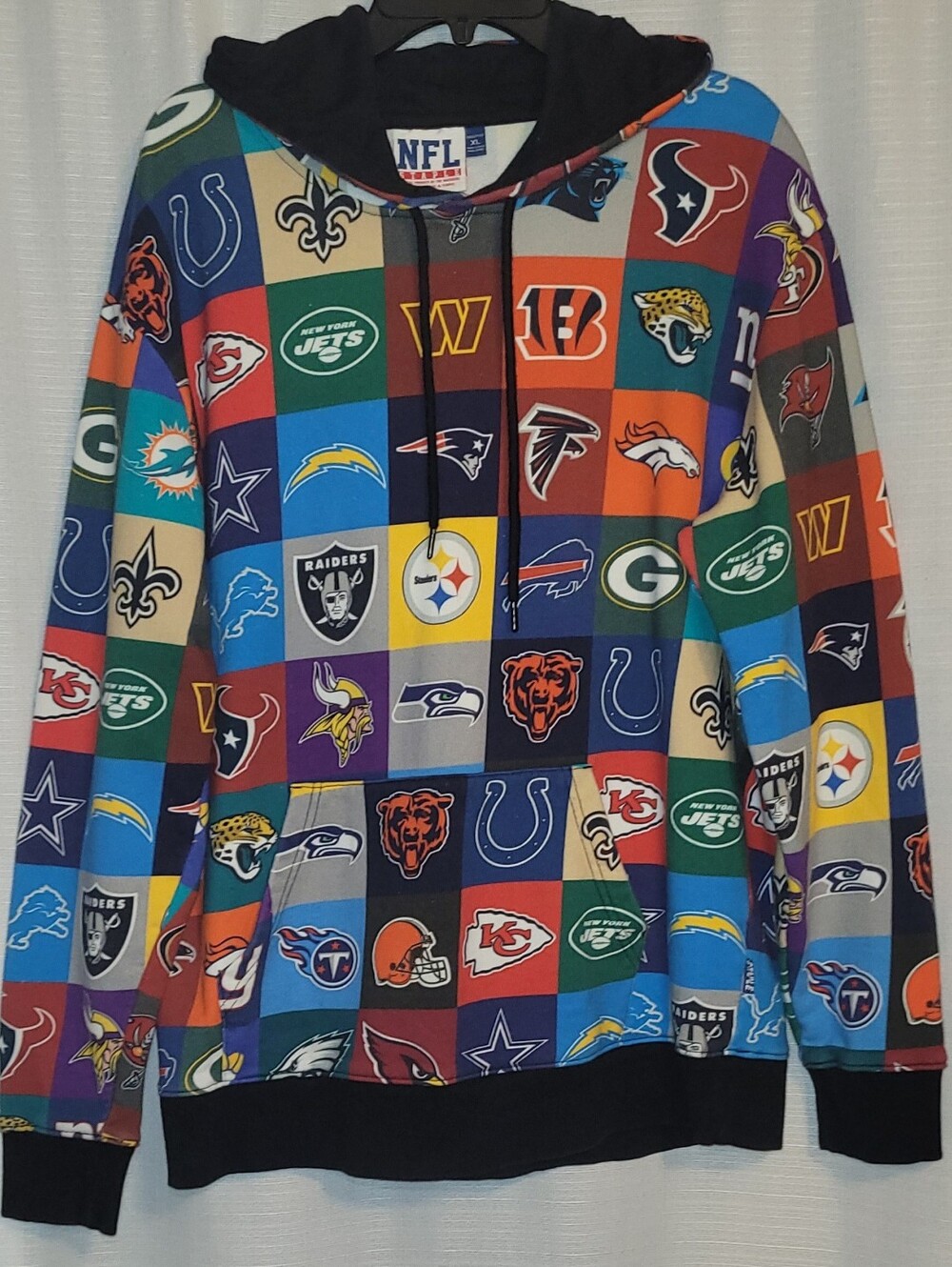 Men's NFL + Staple Black All Team Pullover Hoodie